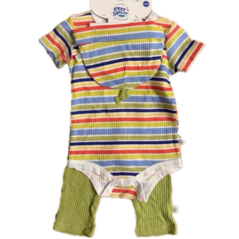 Exersaucer Baby Boy 3 Piece Outfit Set